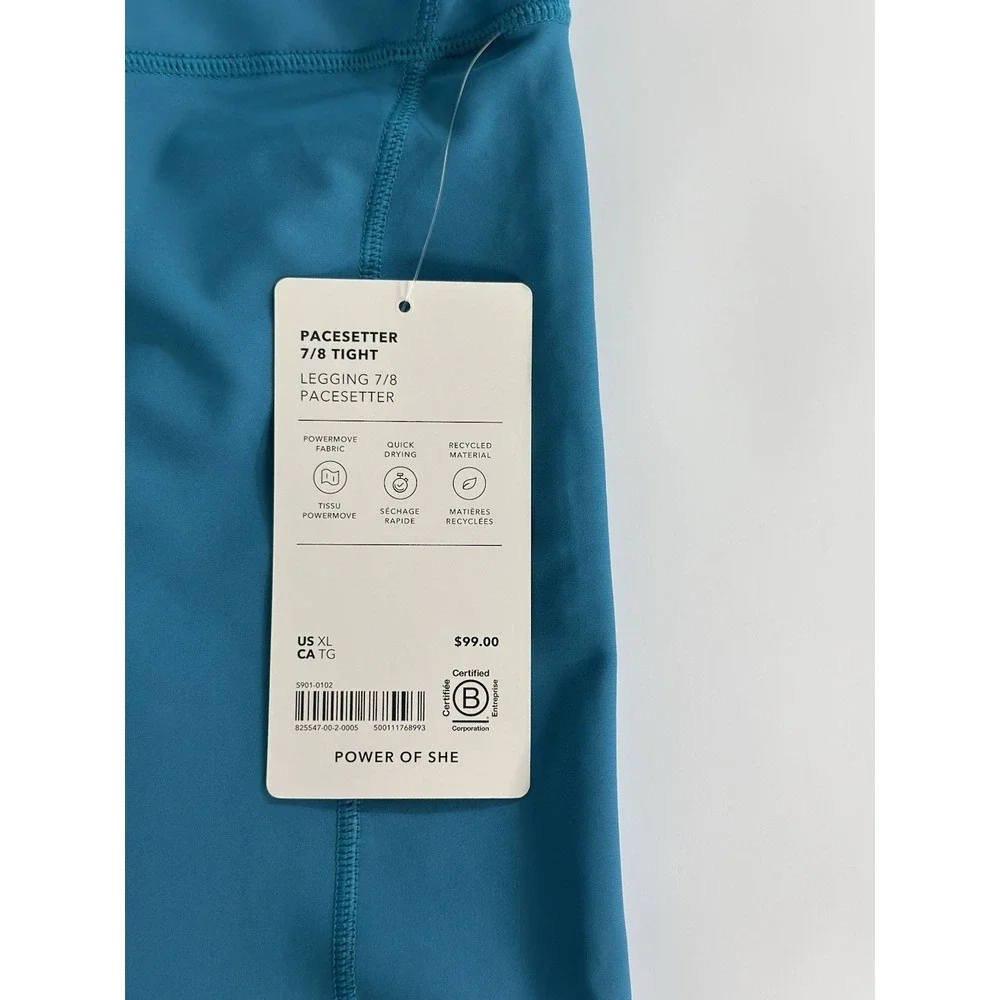 Athleta Pacesetter Ultra High Rise 7/8 Legging Pacific Blue Women's Size XL NWT